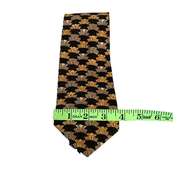 J. Garcia Jerry Garcia Geometric Abstract Print Silk Neck Tie - Picture 4 of 4